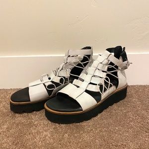 Free People White Gladiator Sandals